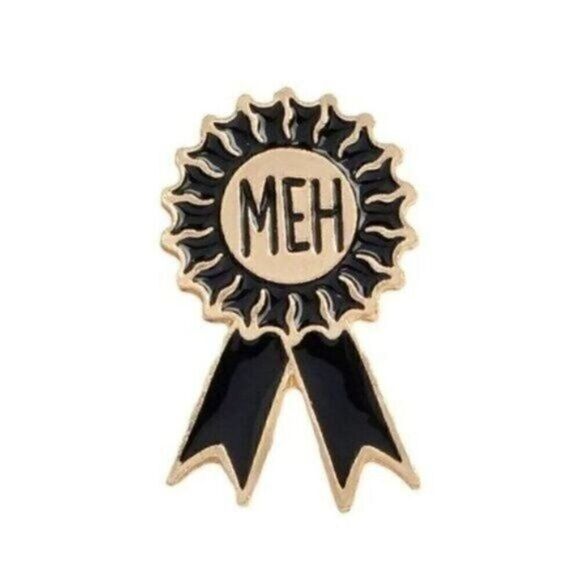 Jewelry - 3/20 Meh Ribbon Award Enamel Pin